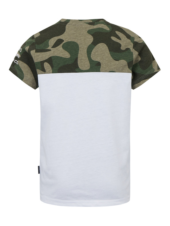 Sam 73 Bela in kaki fantovska vzorčasta majica SAM 73 Moses