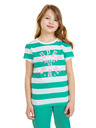 Sam 73 Bela in zelena otroška črtasta majica SAM 73 Siobhan