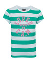 Sam 73 Bela in zelena otroška črtasta majica SAM 73 Siobhan