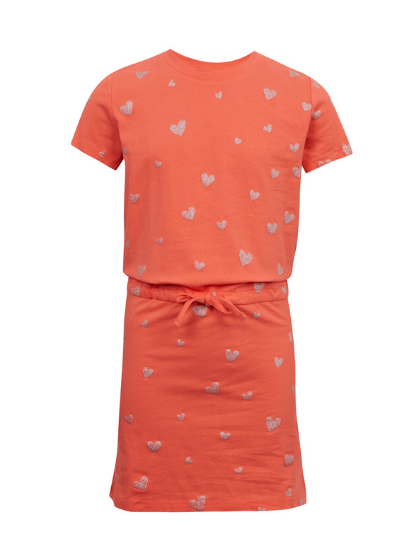 Sam 73 Koralna dekliška vzorčasta obleka SAM 73 Welo