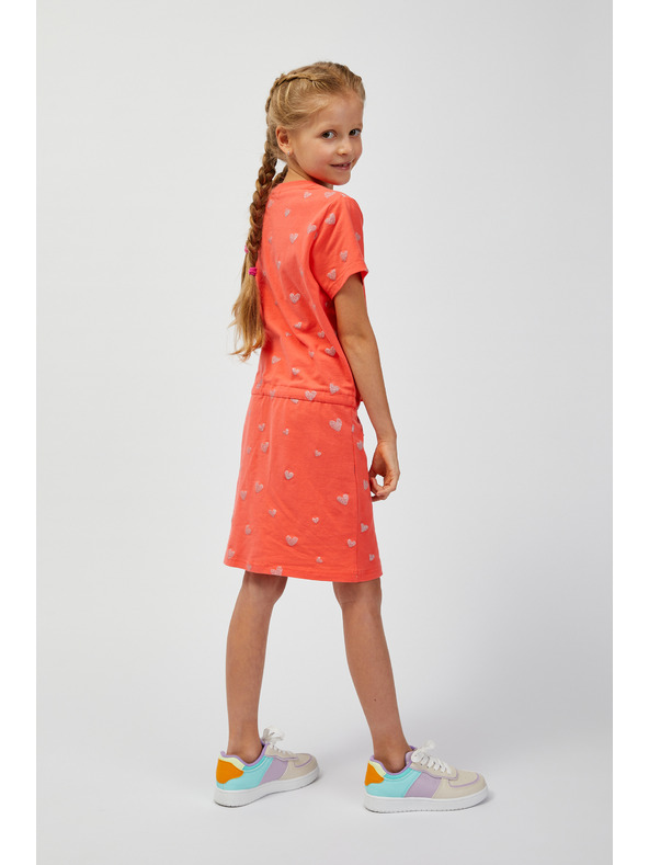 Sam 73 Koralna dekliška vzorčasta obleka SAM 73 Welo