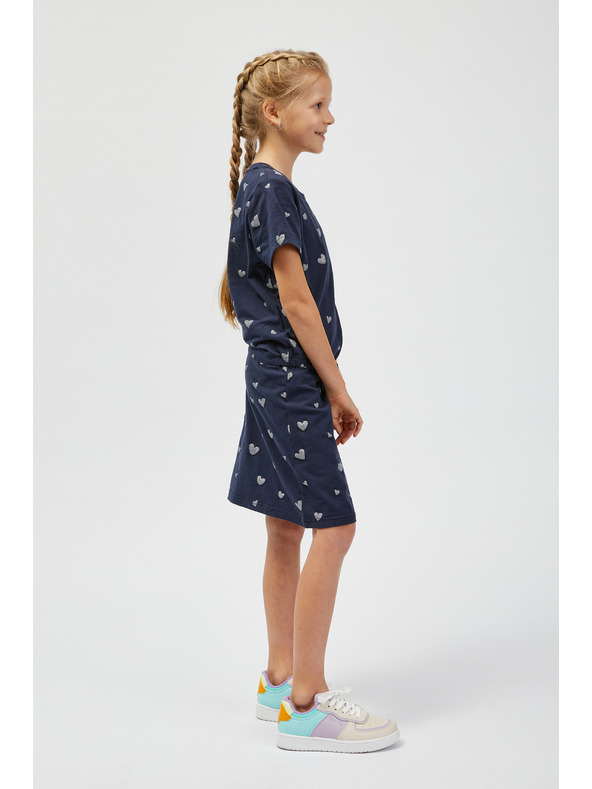 Sam 73 Temno modra dekliška vzorčasta obleka SAM 73 Welo