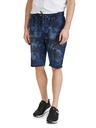 Sam 73 Temno modre moške kratke hlače z vzorcem SAM 73 Joseph