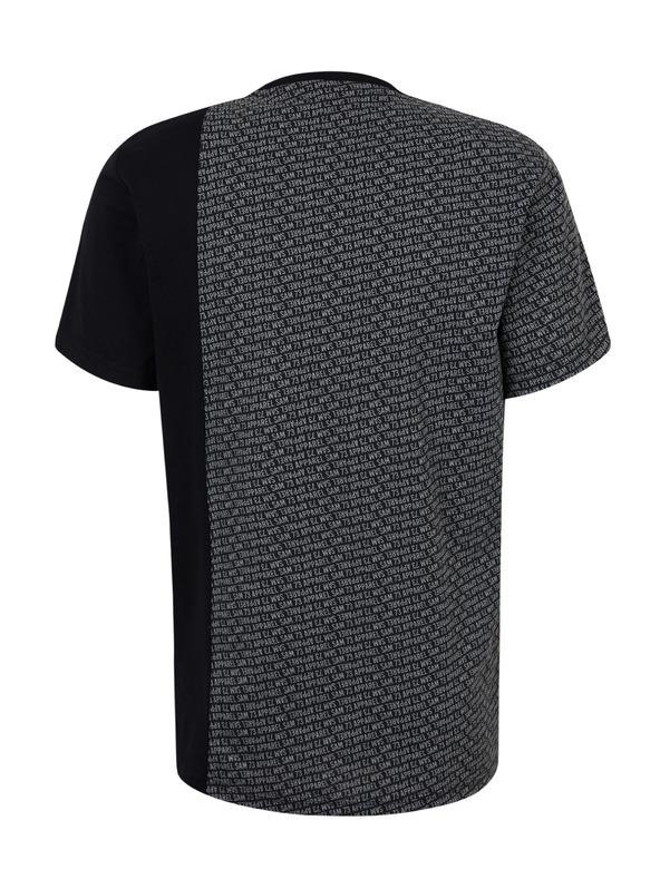 Sam 73 Črna moška vzorčasta majica SAM 73 Paul