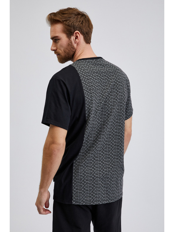 Sam 73 Črna moška vzorčasta majica SAM 73 Paul