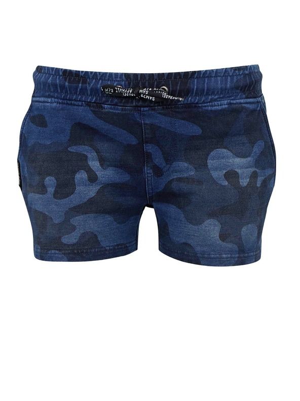 Sam 73 Temno modre ženske kratke hlače z vzorcem SAM 73 Tamara