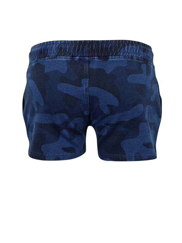 Sam 73 Temno modre ženske kratke hlače z vzorcem SAM 73 Tamara