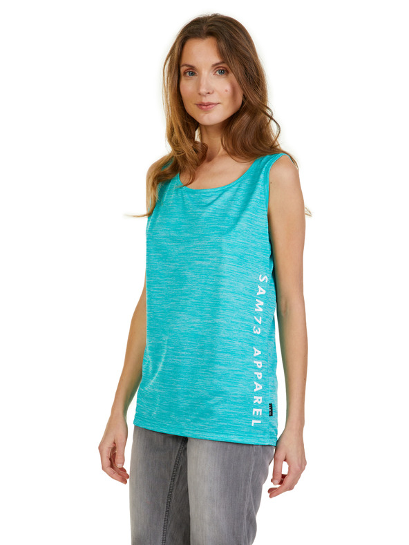 Sam 73 Turkizna ženska črtasta majica SAM 73 Manita