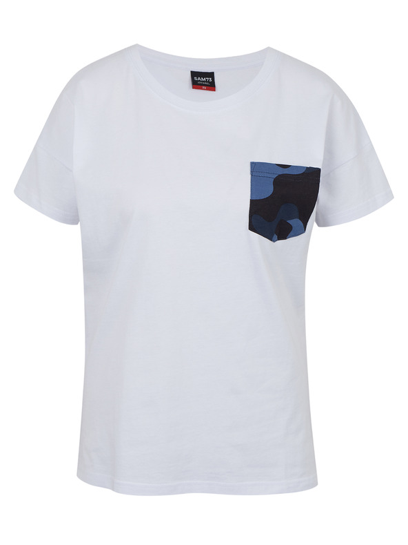 Sam 73 Bela ženska majica z žepom SAM 73 Marie