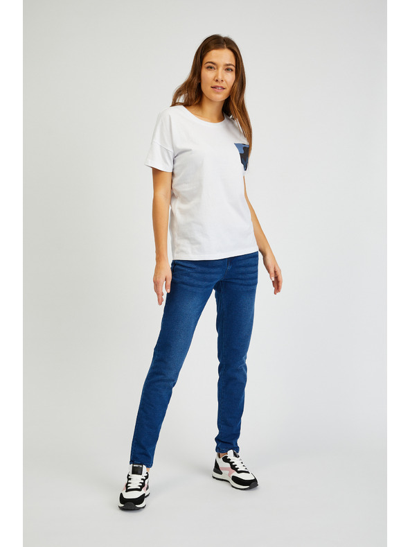 Sam 73 Bela ženska majica z žepom SAM 73 Marie