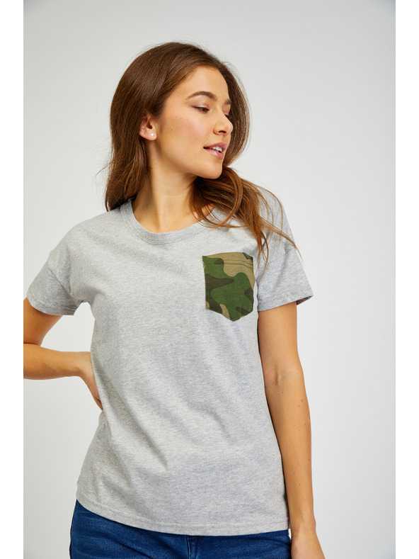 Sam 73 Siva ženska majica z žepom SAM 73 Marie