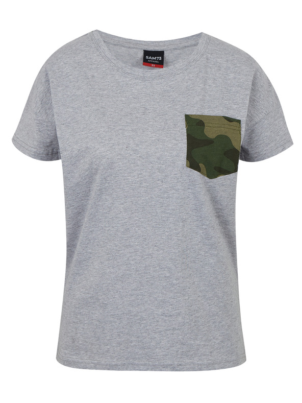 Sam 73 Siva ženska majica z žepom SAM 73 Marie