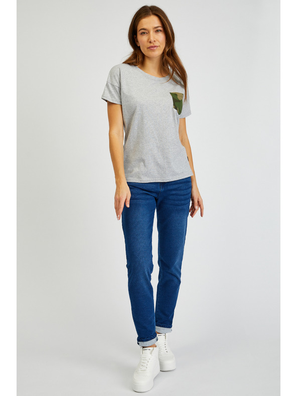 Sam 73 Siva ženska majica z žepom SAM 73 Marie