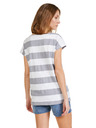 Sam 73 Belo-siva črtasta ženska majica SAM 73 Elspeth