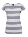 Sam 73 Belo-siva črtasta ženska majica SAM 73 Elspeth