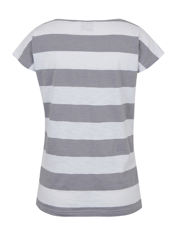Sam 73 Belo-siva črtasta ženska majica SAM 73 Elspeth