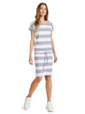 Sam 73 Bela in siva kratka črtasta ženska obleka SAM 73 Matilda