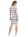 Sam 73 Bela in siva kratka črtasta ženska obleka SAM 73 Matilda
