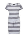 Sam 73 Bela in siva kratka črtasta ženska obleka SAM 73 Matilda
