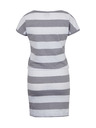Sam 73 Bela in siva kratka črtasta ženska obleka SAM 73 Matilda