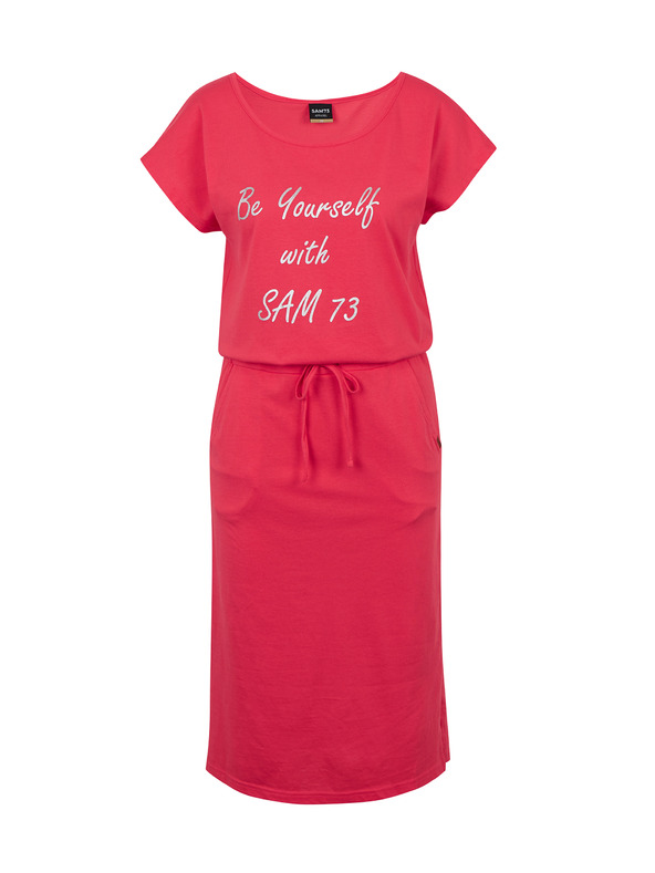 Sam 73 Temno roza ženska midi obleka SAM 73 Natalie