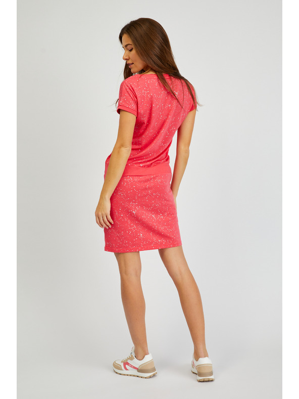 Sam 73 Temno roza ženska vzorčasta obleka SAM 73 Nika