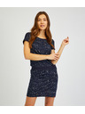 Sam 73 Temno modra ženska vzorčasta obleka SAM 73 Nika