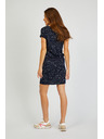 Sam 73 Temno modra ženska vzorčasta obleka SAM 73 Nika
