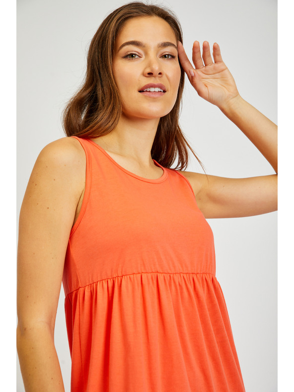 Sam 73 Oranžna ženska poletna obleka z volanom SAM 73 Chantal