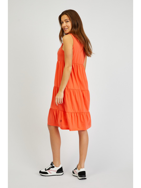 Sam 73 Oranžna ženska poletna obleka z volanom SAM 73 Chantal