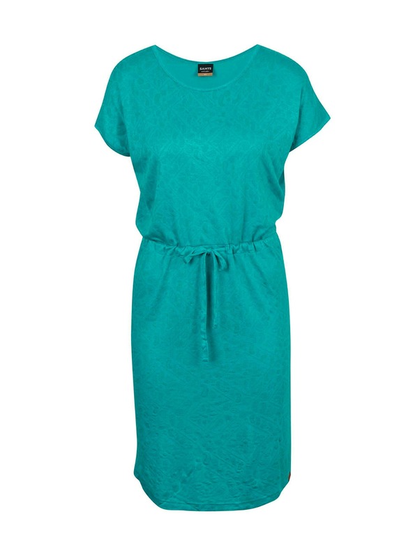 Sam 73 Turkizna ženska vzorčasta obleka SAM 73 Odette