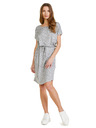 Sam 73 Svetlo siva ženska vzorčasta obleka SAM 73 Odette