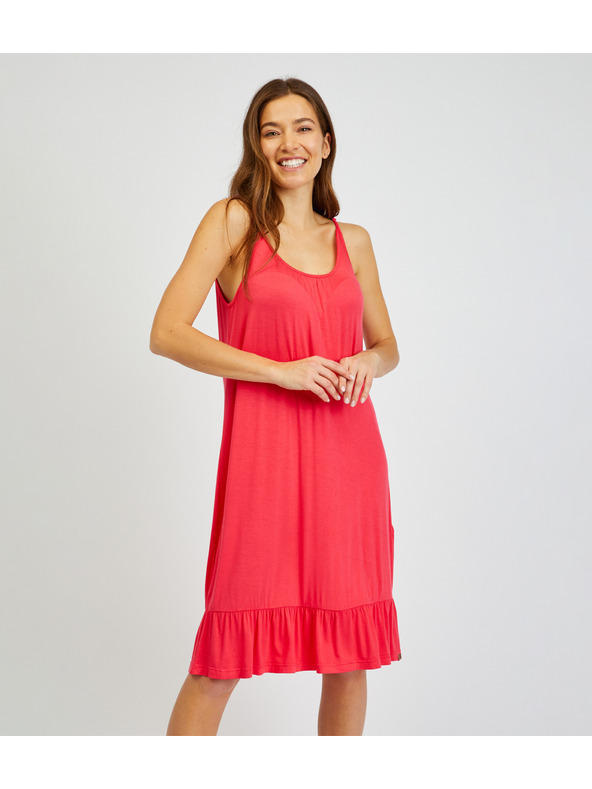 Sam 73 Temno rožnata ženska obleka z naramnicami SAM 73 Alla