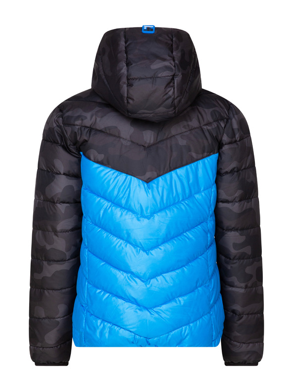 Sam 73 Črno-modra fantovska prešita jakna s kapuco SAM 73 Jerry