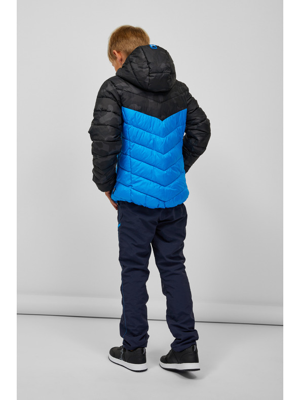 Sam 73 Črno-modra fantovska prešita jakna s kapuco SAM 73 Jerry