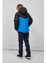 Sam 73 Črno-modra fantovska prešita jakna s kapuco SAM 73 Jerry