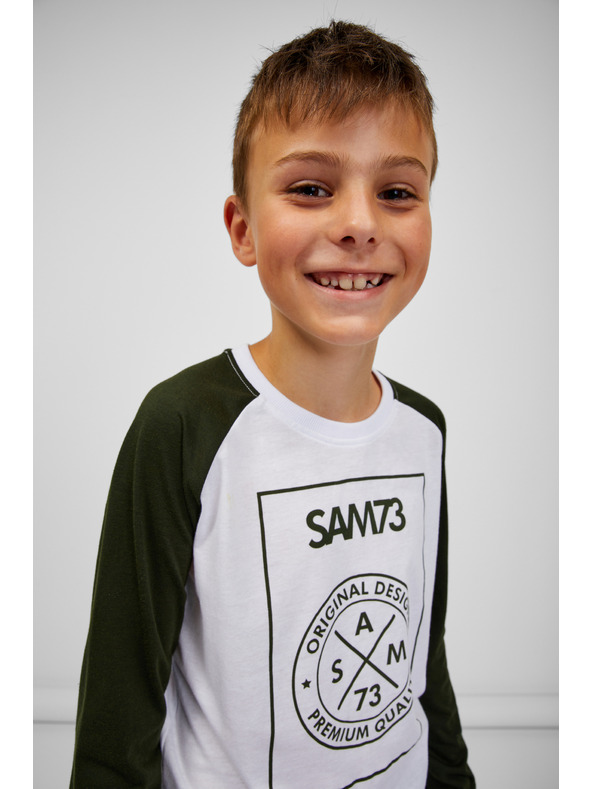 Sam 73 Črno-bela fantovska majica SAM 73 Jack