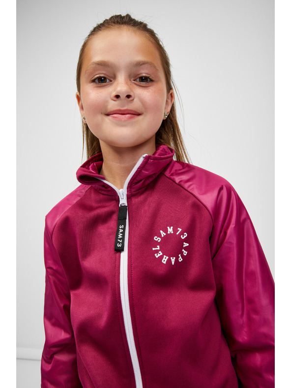 Sam 73 Vijolična dekliška majica s kapuco SAM 73 Angela