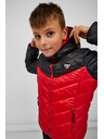 Sam 73 Črno-rdeča fantovska prešita jakna s kapuco SAM 73 Jerry