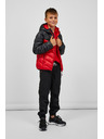 Sam 73 Črno-rdeča fantovska prešita jakna s kapuco SAM 73 Jerry