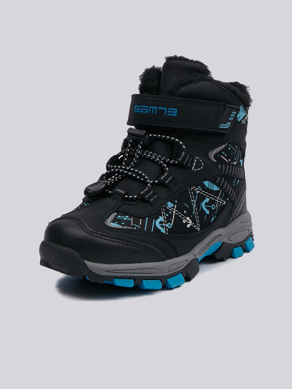 Sam 73 Modri in črni deški zimski gležnjarji z vzorcem SAM 73 Stigg