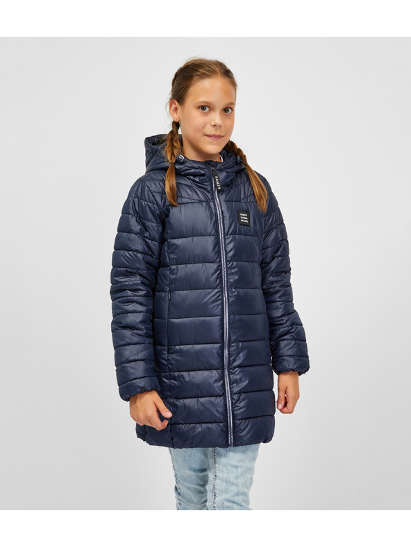 Sam 73 Temno modri otroški prešiti plašč s kapuco SAM 73 Nadine
