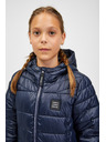 Sam 73 Temno modri otroški prešiti plašč s kapuco SAM 73 Nadine