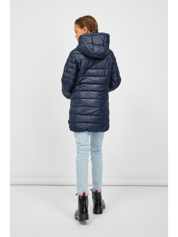 Sam 73 Temno modri otroški prešiti plašč s kapuco SAM 73 Nadine