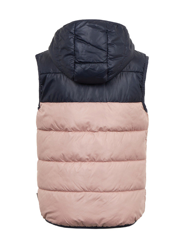 Sam 73 Modro-rožnati dekliški prešiti telovnik s kapuco SAM 73 Jifunza