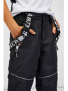 Sam 73 Črne otroške hlače z naramnicami SAM 73 Casia
