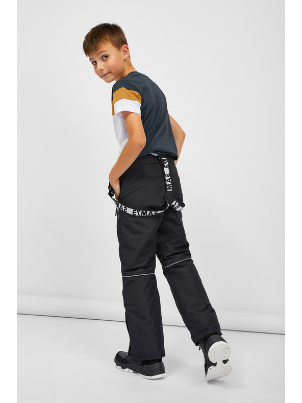 Sam 73 Črne otroške hlače z naramnicami SAM 73 Casia