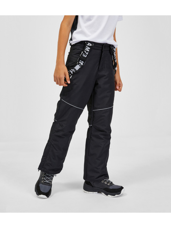 Sam 73 Črne otroške hlače z naramnicami SAM 73 Casia