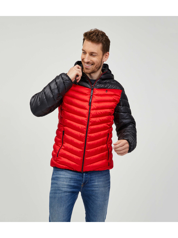 Sam 73 Črno-rdeča moška prešita jakna SAM 73 Ulrik