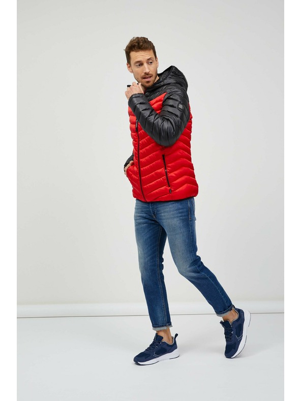 Sam 73 Črno-rdeča moška prešita jakna SAM 73 Ulrik